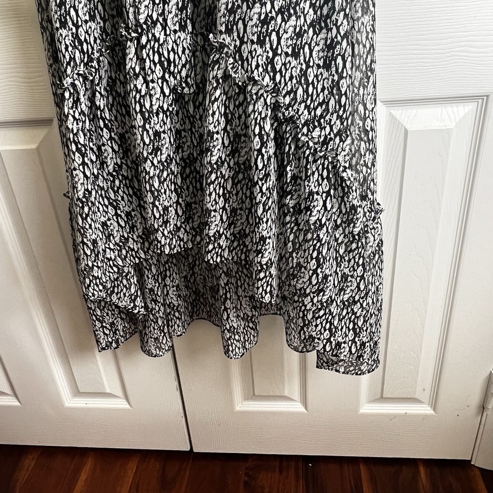 Misa Los Angeles Tiered Dress Floral Women's Size Small Ruffle Midi Wedding Boho - Picture 4 of 14